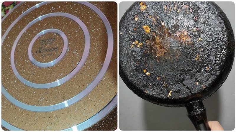 طرق تنظيف الطاسة المحروقة