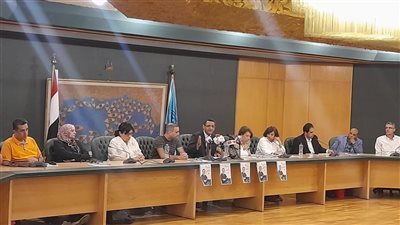 خالد البلشي يبدأ عرض برنامجه الانتخابي في مؤتمر صحفي بنقابة الصحفيين