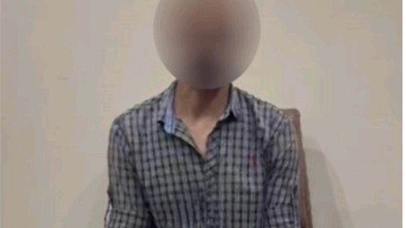 المتهم عقب ضبطه 