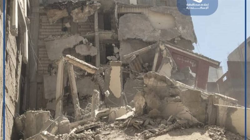 هدم العقارات الايلة للسقوط بالاسكندرية