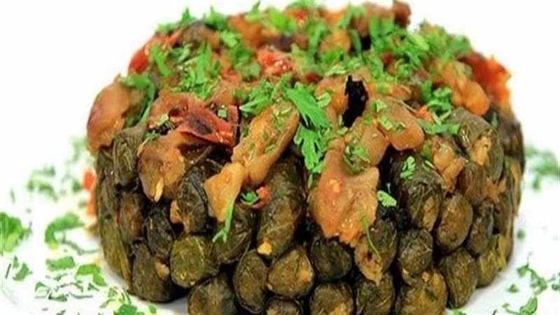 طاجن ورق العنب بالعكاوي