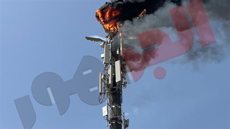 حريق برج الشبكات