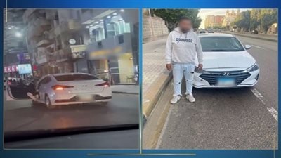 شاهد.. استعراض متهور في شوارع الإسكندرية ينتهي بالقبض على السائق