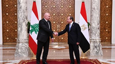 الرئيس السيسي العلاقات بين مصر ولبنان تاريخية وممتدة منذ الفراعنة 