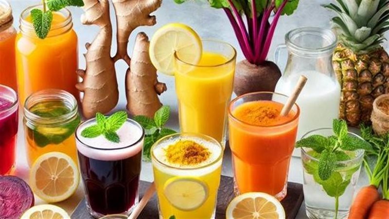 مشروبات وخضروات 