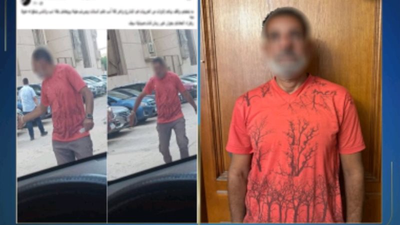 المتهم عقب ضبطه 