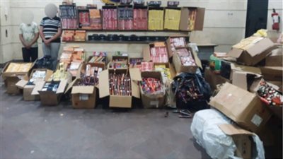 سقوط عصابة  ضبط بحوزتها 1.5 مليون قطعة من الألعاب النارية في الغربية