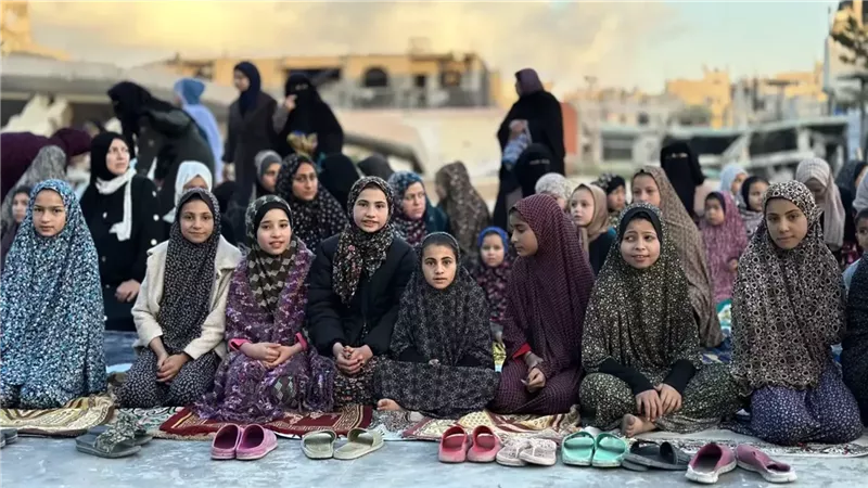 صلاة العيد من قطاع غزة 