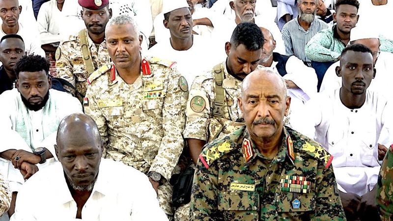 الفريق عبد الفتاح البرهان من صلاة العيد 