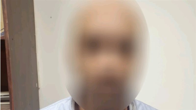 المتهم عقب ضبطه 