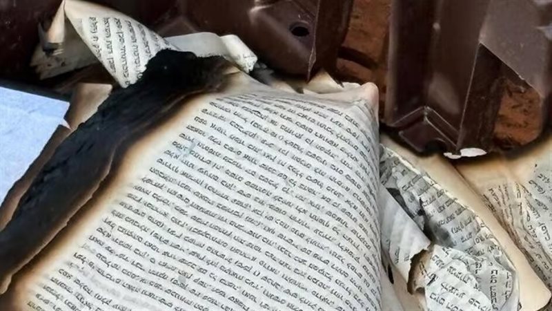 حريق في كنيس الحاخام إسحاق يوسف