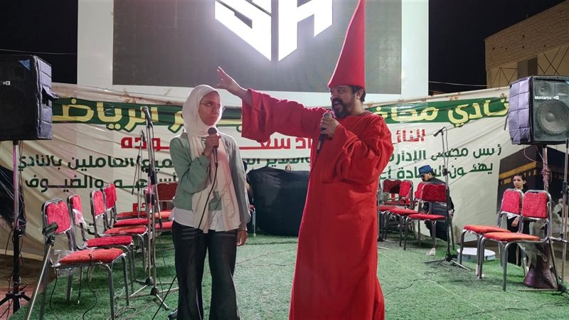 احدى فقرات الاراجوز بنادى محافظة الفيوم
