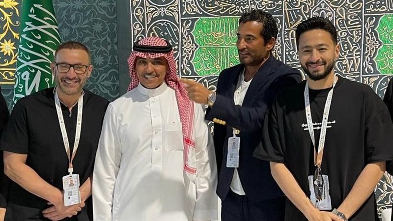 عمرو سعد بصحبة وزير الإعلام السعودي