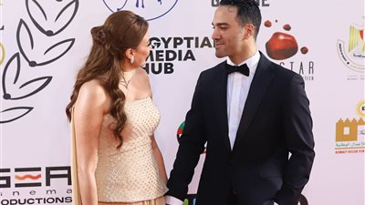 شاهد.. آخر ظهور للفنانة بشرى وزوجها خالد حميدة بعد إعلان انفصالهما