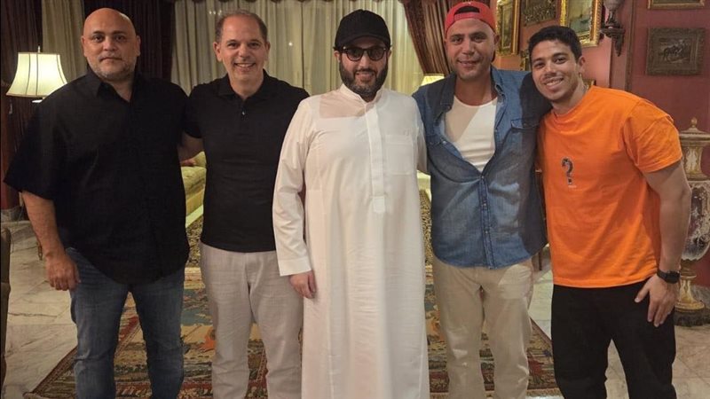 ترك آل الشيخ ورامي ومحمد إمام في منزل الزعيم