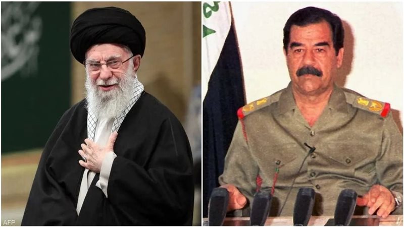 خامنئي وصدام حسين