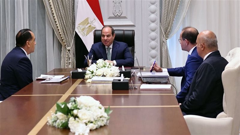 رئيس الجمهورية خلال اجتماعه برئيس الوزراء ووزير المالية