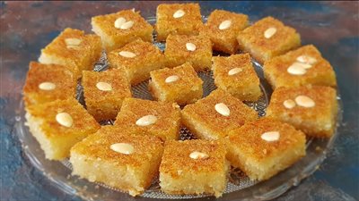 بسبوسة الـ10 دقائق.. وصفة منزلية سهلة ولذيذة بمذاق ينافس المحلات