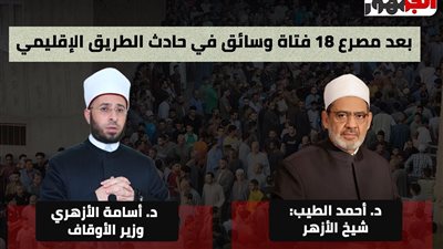 مأساة الطريق الإقليمي بالمنوفية.. الأزهر والأوقاف ينعون الضحايا (إنفوجراف)