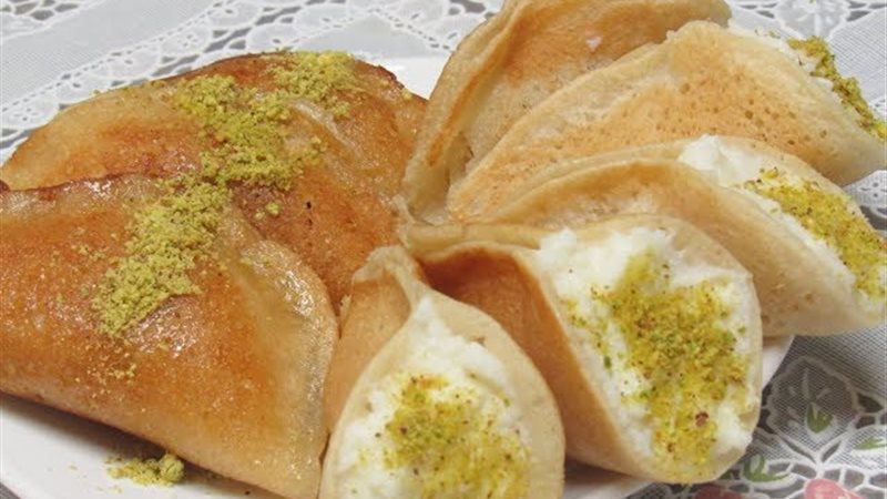  القطايف المحشوة بالقشطة الطازجة