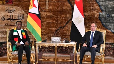 السيسي يستقبل رئيس زيمبابوي بقصر الاتحادية اليوم