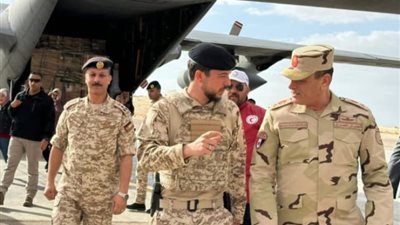 وصول ولى العهد الأردني إلى مطار العريش