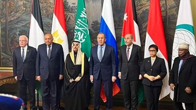 اللجنة الوزارية العربية تؤكد دور روسيا المهم فى وقف الاعتداءات الإسرائيلية على غزة