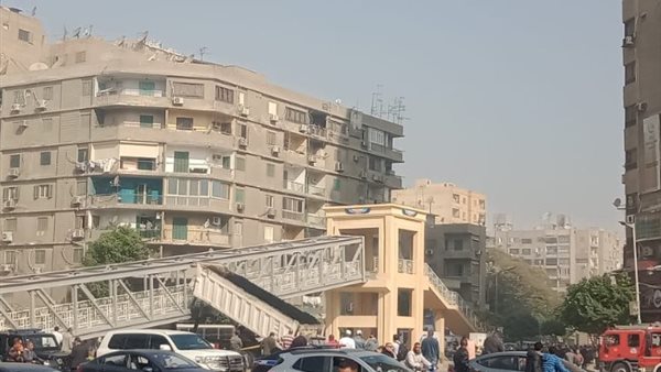 سقوط كوبري مشاة عرابى