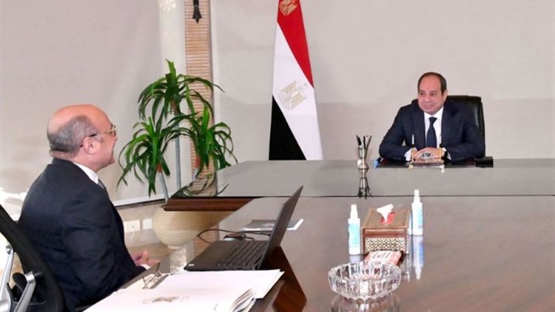 الرئيس السيسي والمستشار عمر مروان