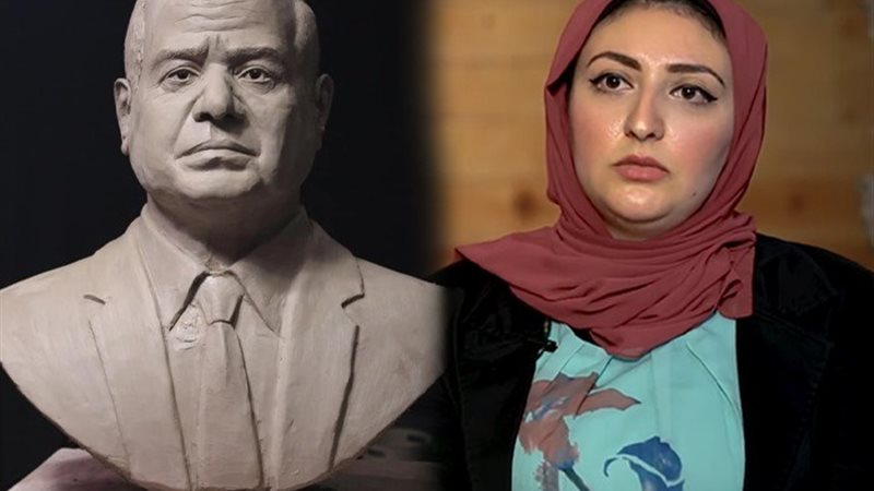 الفنانة التشكيلية نورهان ماهر وتمثال الرئيس السيسي