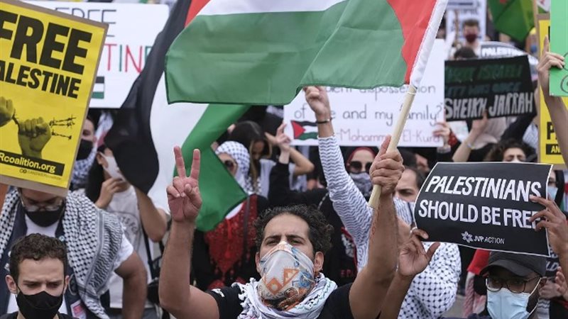 تظاهرات دعم فلسطين