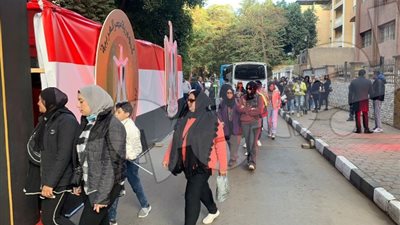 توافد الناخبين على لجان حي الزمالك فى انتخابات الرئاسة 2024