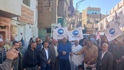 وكيل خطة النواب ينظم مسيرة حاشدة للمشاركة في الانتخابات.. فيديو