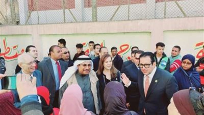 وفد البرلمان العربي يتفقد لجان القليوبية.. ويشيد بإقبال المصريين على التصويت