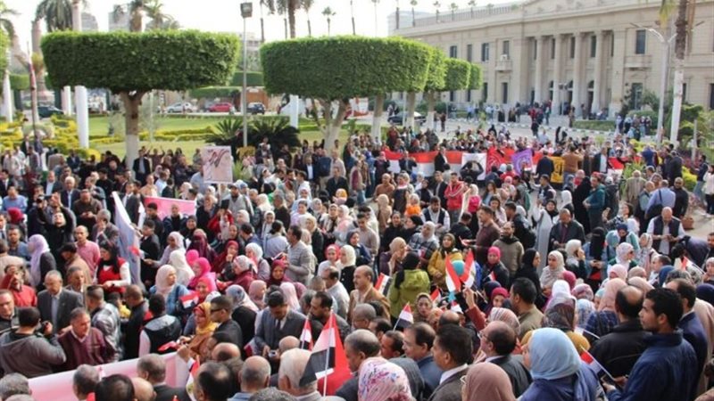 مسيرات حاشدة بجامعة القاهرة
