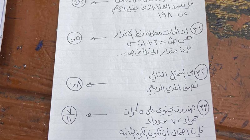 الأجابات