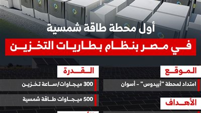 بدء التشغيل التجاري لأول محطة طاقة شمسية في مصر (إنفوجراف)