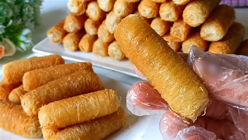 صوابع الكنافة بالقشطة