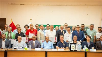 تسليم شهادات الدورة الدولية لمدربي الهوكي بحضور أشرف فرحات وسيف حامد
