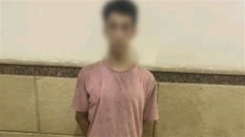 المتهم عقب ضبطه 