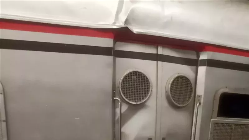 القطار المتضرر