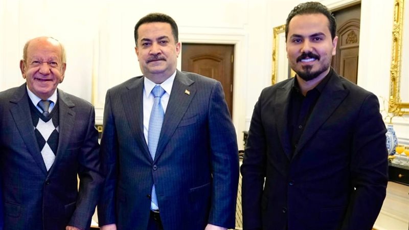 نزار الفارس ورئيس الوزراء العراقي مع لطفي لبيب
