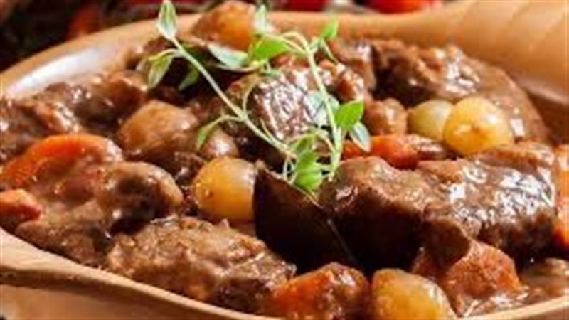 طاجن اللحمة بالخضار 
