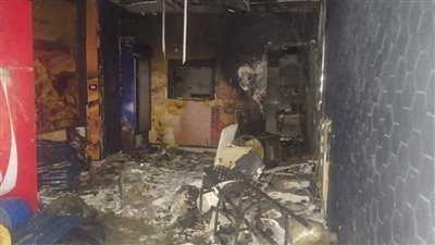 ننشر الصور الأولى لحريق مطعم بسبب انفجار أسطوانة بوتاجاز في سوهاج