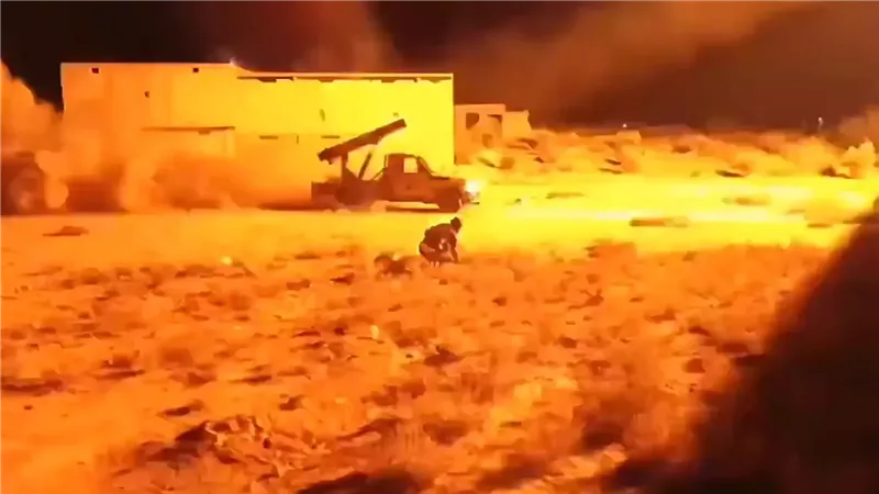 راجمة صواريخ تقصف مناطق في ديرحافر