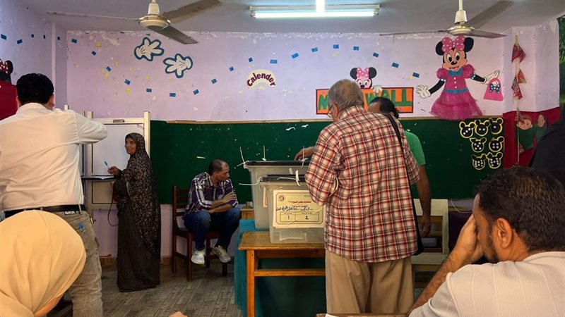 توافد المواطنين أمام المقار الانتخابية لانتخابات مجلس الشيوخ
