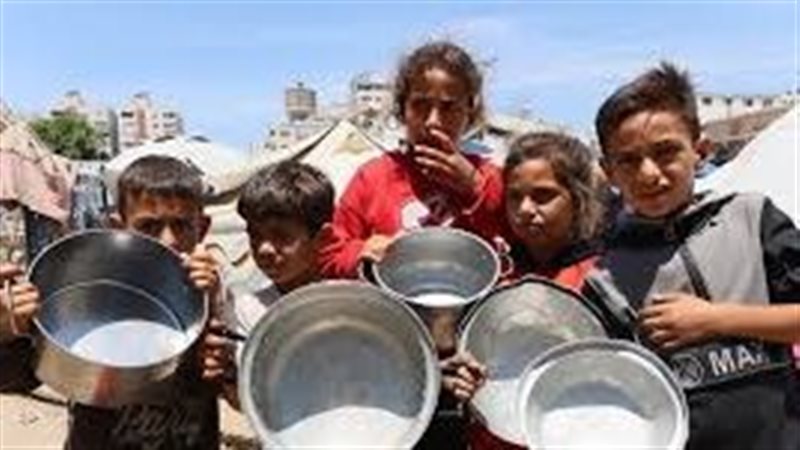 أطفال يعبرون عن المجاعة في غزة (الأمم المتحدة)