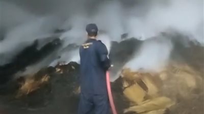 السيطرة على حريق هائل بشونة كتان في شبراملس بالغربية دون خسائر بشرية