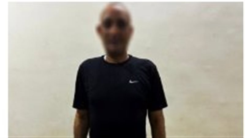 المتهم عقب ضبطه 