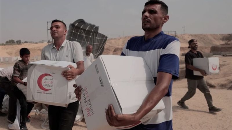 المساعدات الإماراتية المرسلة لقطاع غزة